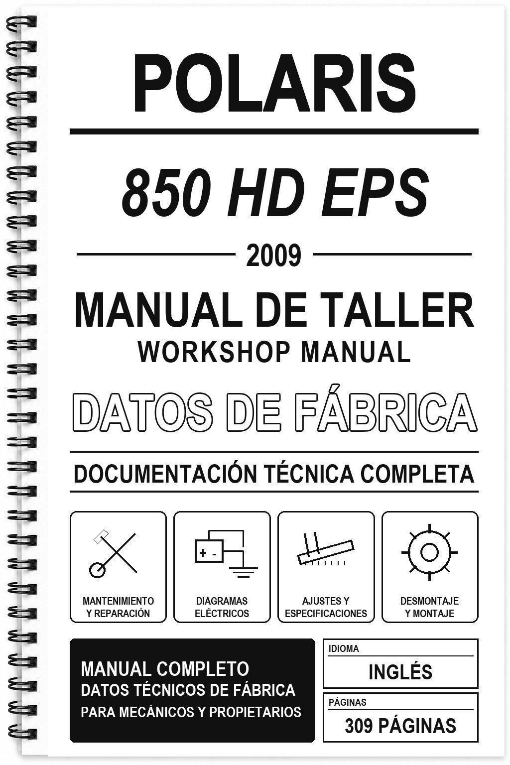 Manual de Taller Polaris 850 HD EPS (2009) (Inglés)
