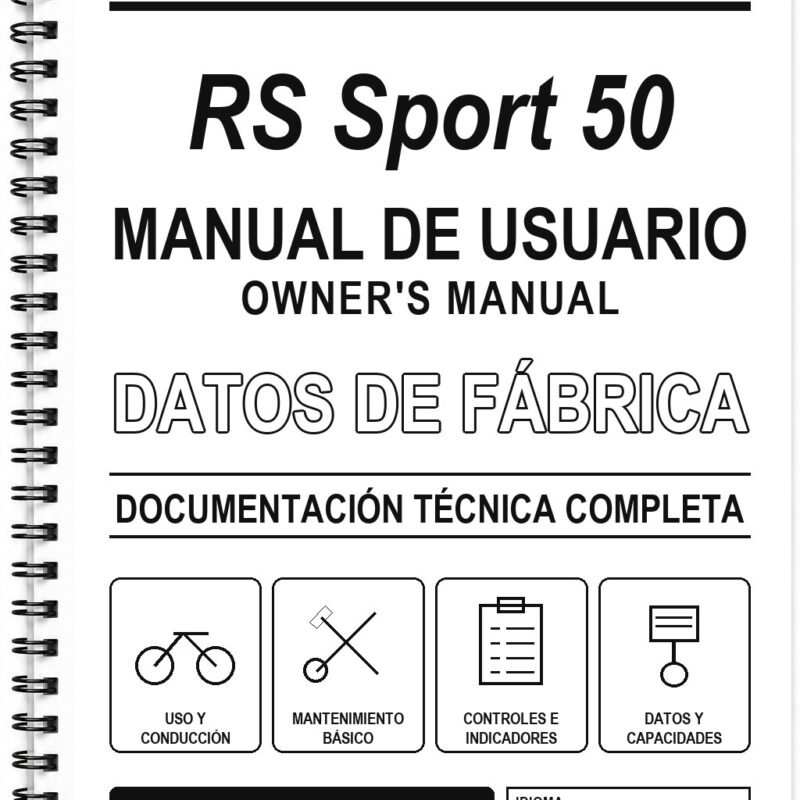 Manual de Usuario Rieju RS Sport 50 (Inglés)