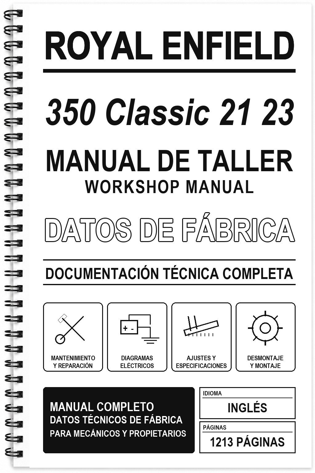 Manual de Taller Royal Enfield 350 Classic 21 23 (Inglés)