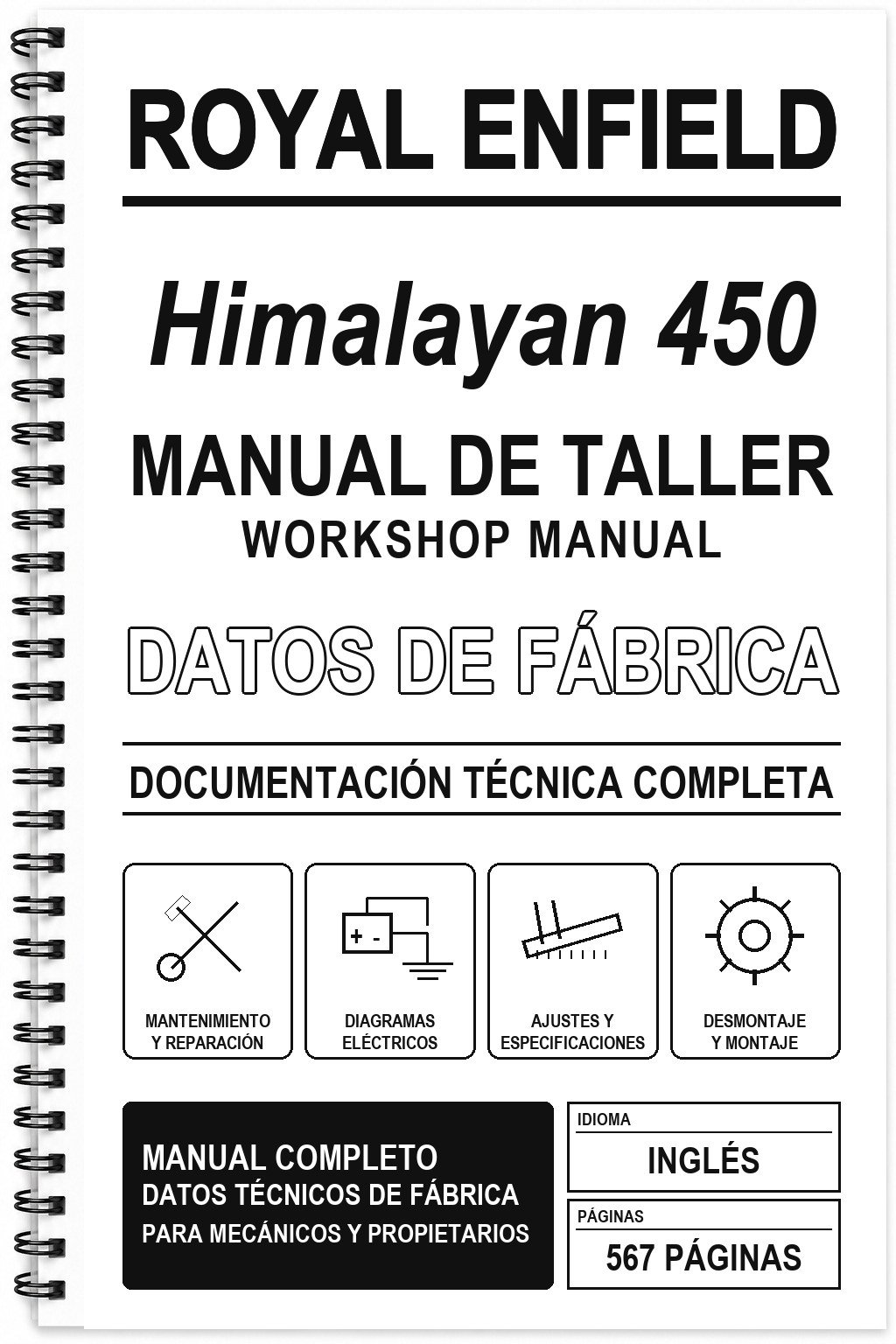 Manual de Taller Royal Enfield Himalayan 450 (Inglés)