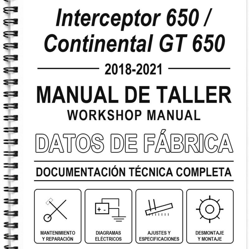 Manual de Taller Royal Enfield Interceptor 650 / Continental GT 650 (2018-2021) (Inglés)