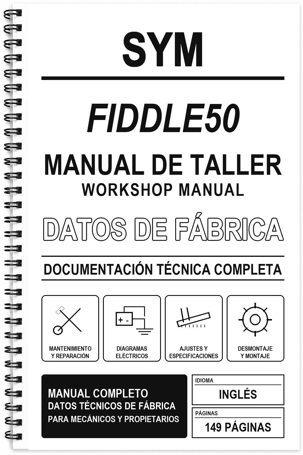 Manual de Taller SYM FIDDLE50 (Inglés)