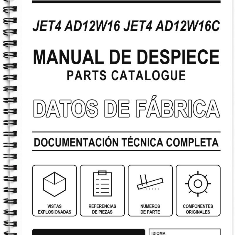 Manual de Despiece SYM JET4 AD12W16 JET4 AD12W16C (Inglés)