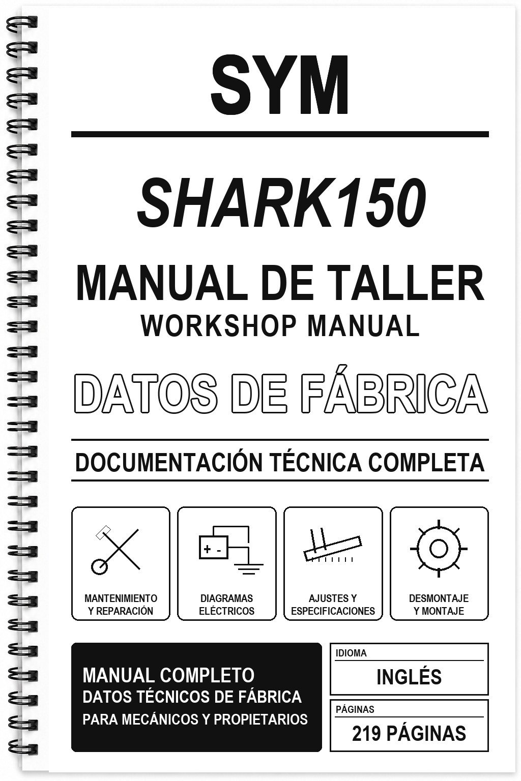 Manual de Taller SYM SHARK150 (Inglés)