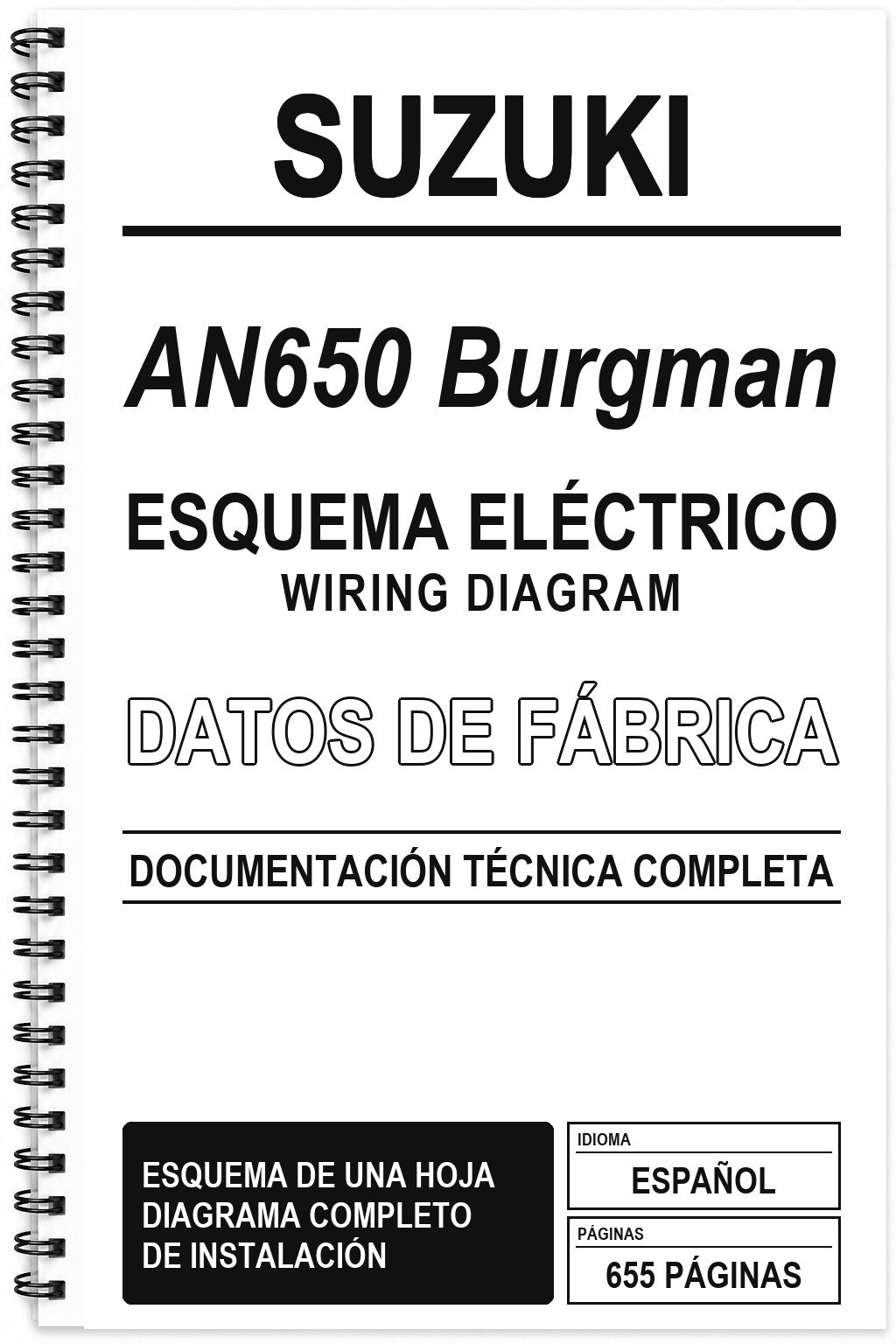 Esquema Eléctrico Suzuki AN650 Burgman