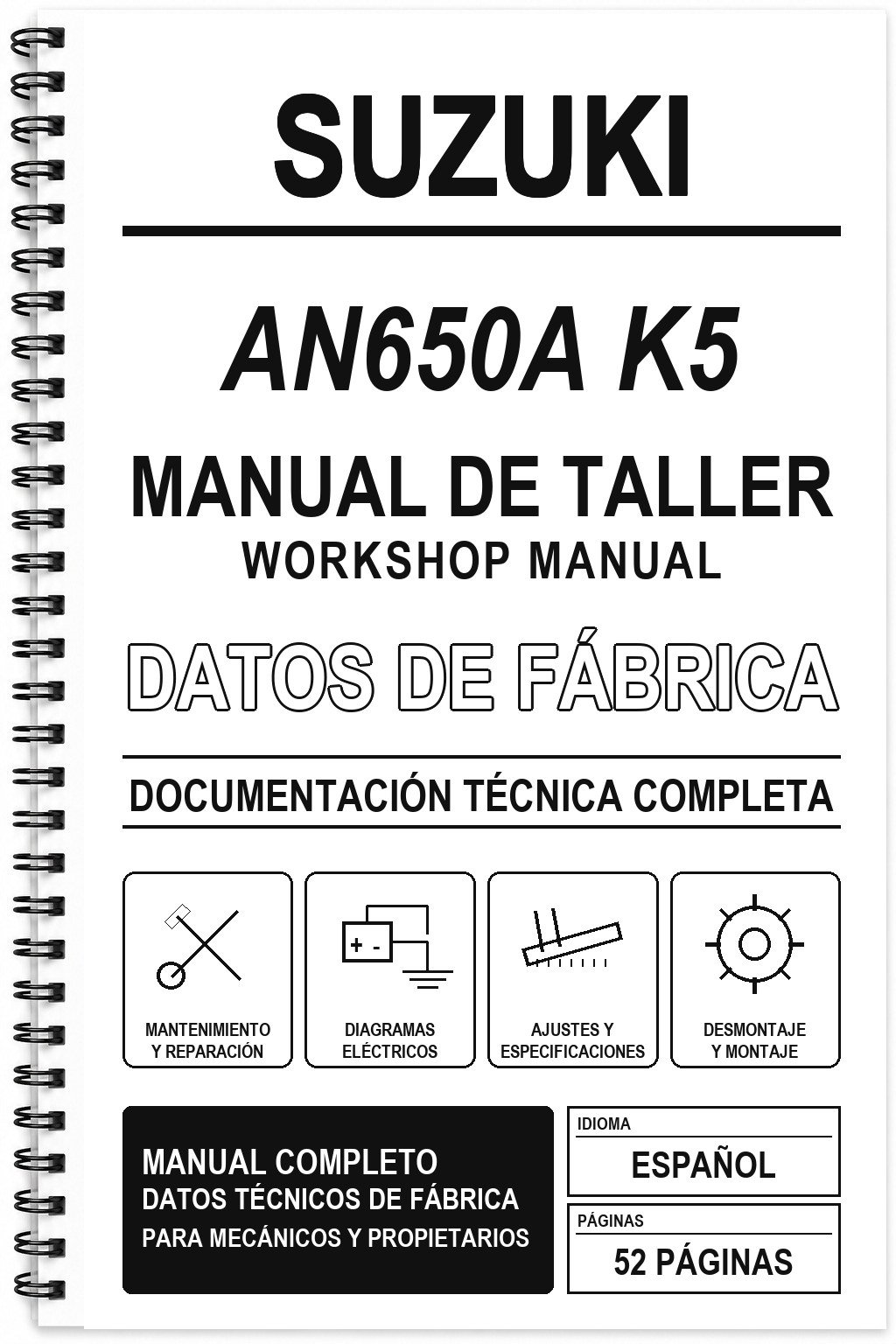 Manual de Taller Suzuki AN650A K5