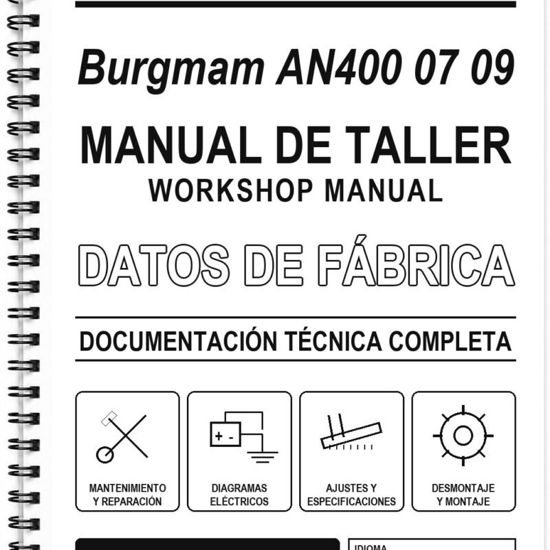 Manual de Taller Suzuki Burgmam AN400 07 09 (Inglés)