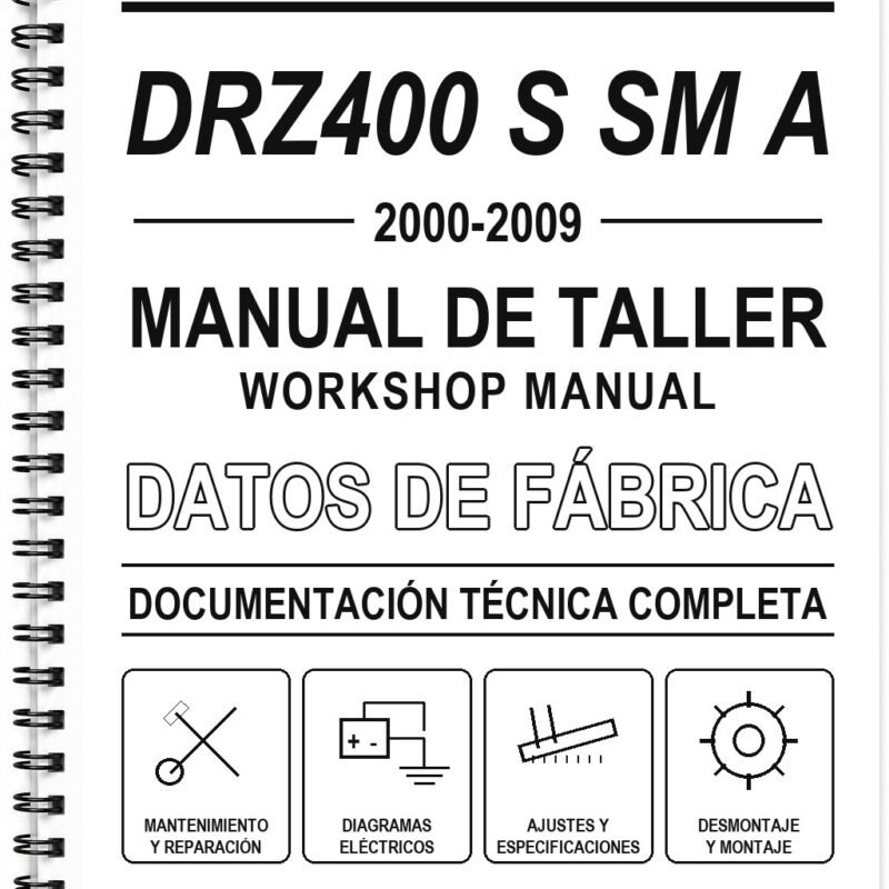 Manual de Taller Suzuki DRZ400 S SM A (2000-2009) (Inglés)