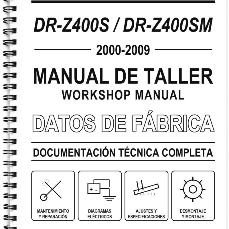 Manual de Taller Suzuki DR-Z400S / DR-Z400SM (2000-2009) (Inglés)