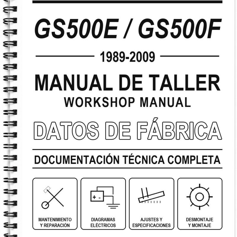 Manual de Taller Suzuki GS500E / GS500F (1989-2009) (Inglés)