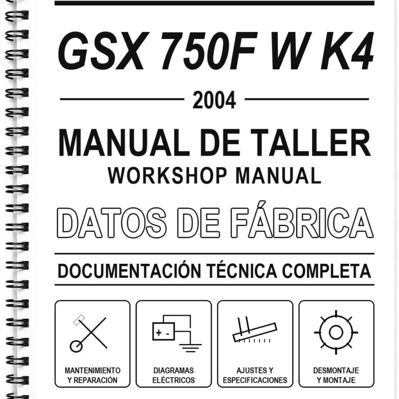 Manual de Taller Suzuki GSX 750F W K4 (2004) (Inglés)