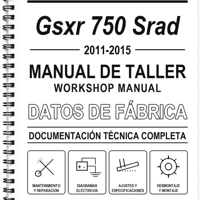 Manual de Taller Suzuki Gsxr 750 Srad (2011-2015) (Inglés)