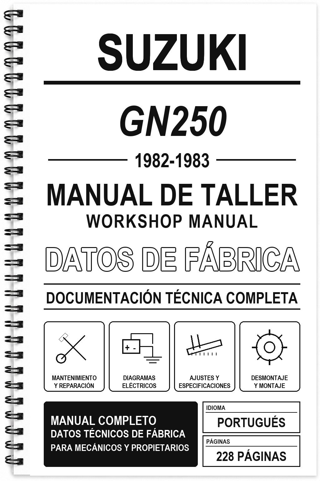 Manual de Taller Suzuki GN250 (1982-1983) (Portugués)
