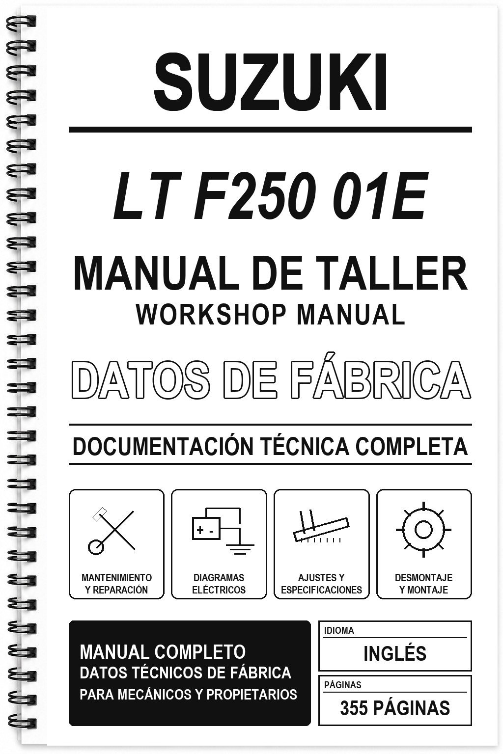Manual de Taller Suzuki LT F250 01E (Inglés)