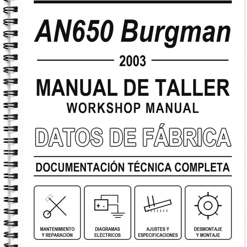 Manual de Taller Suzuki AN650 Burgman (2003) (Inglés)