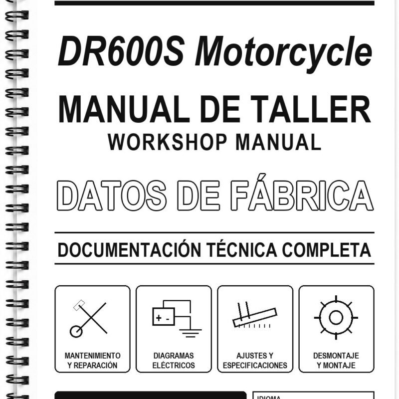 Manual de Taller Suzuki DR600S Motorcycle (Inglés)
