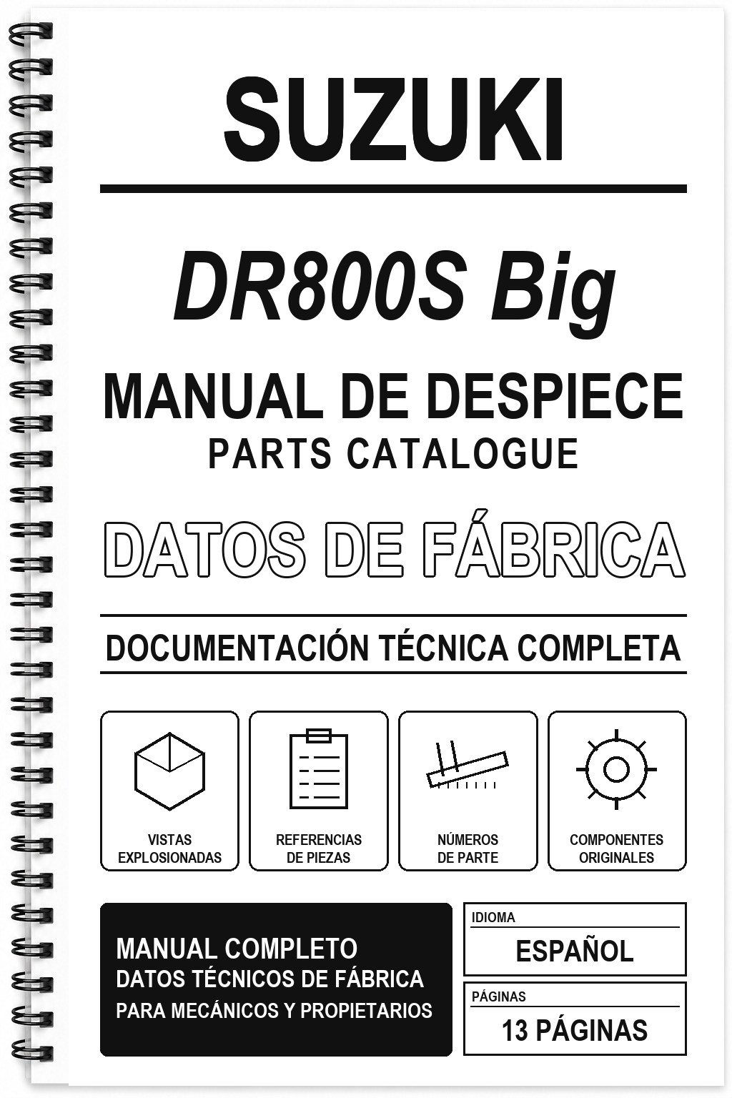 Manual de Despiece Suzuki DR800S Big