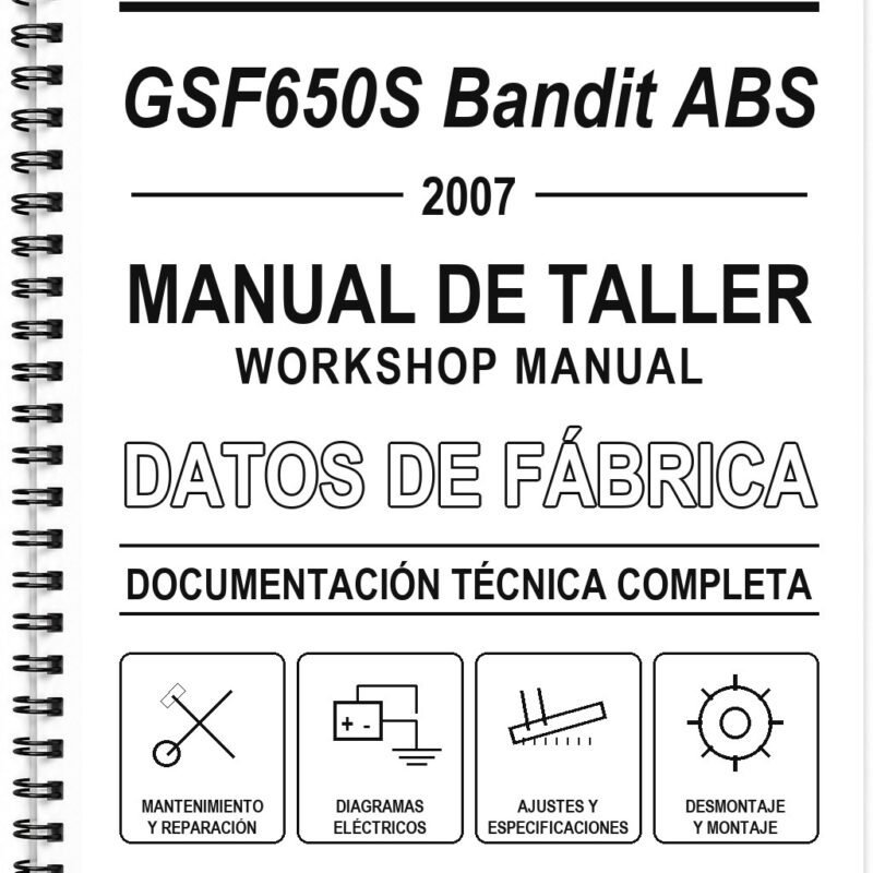 Manual de Taller Suzuki GSF650S Bandit ABS (2007) (Inglés)