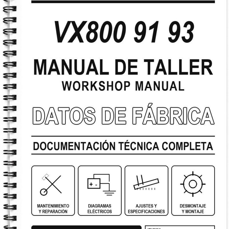 Manual de Taller Suzuki VX800 91 93 (Inglés)
