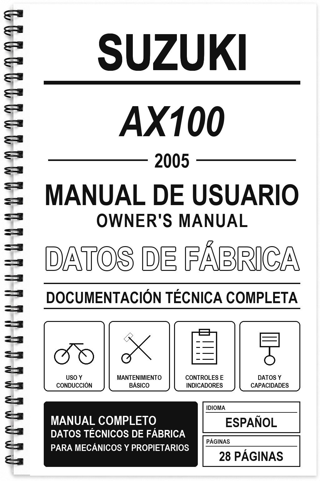 Manual de Usuario Suzuki AX100 (2005)