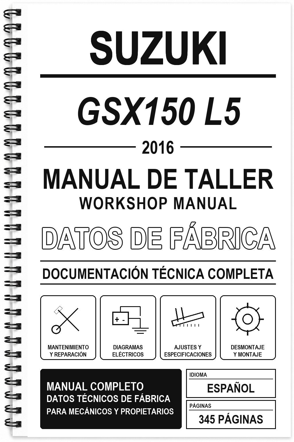 Manual de Taller Suzuki GSX150 L5 (2016)