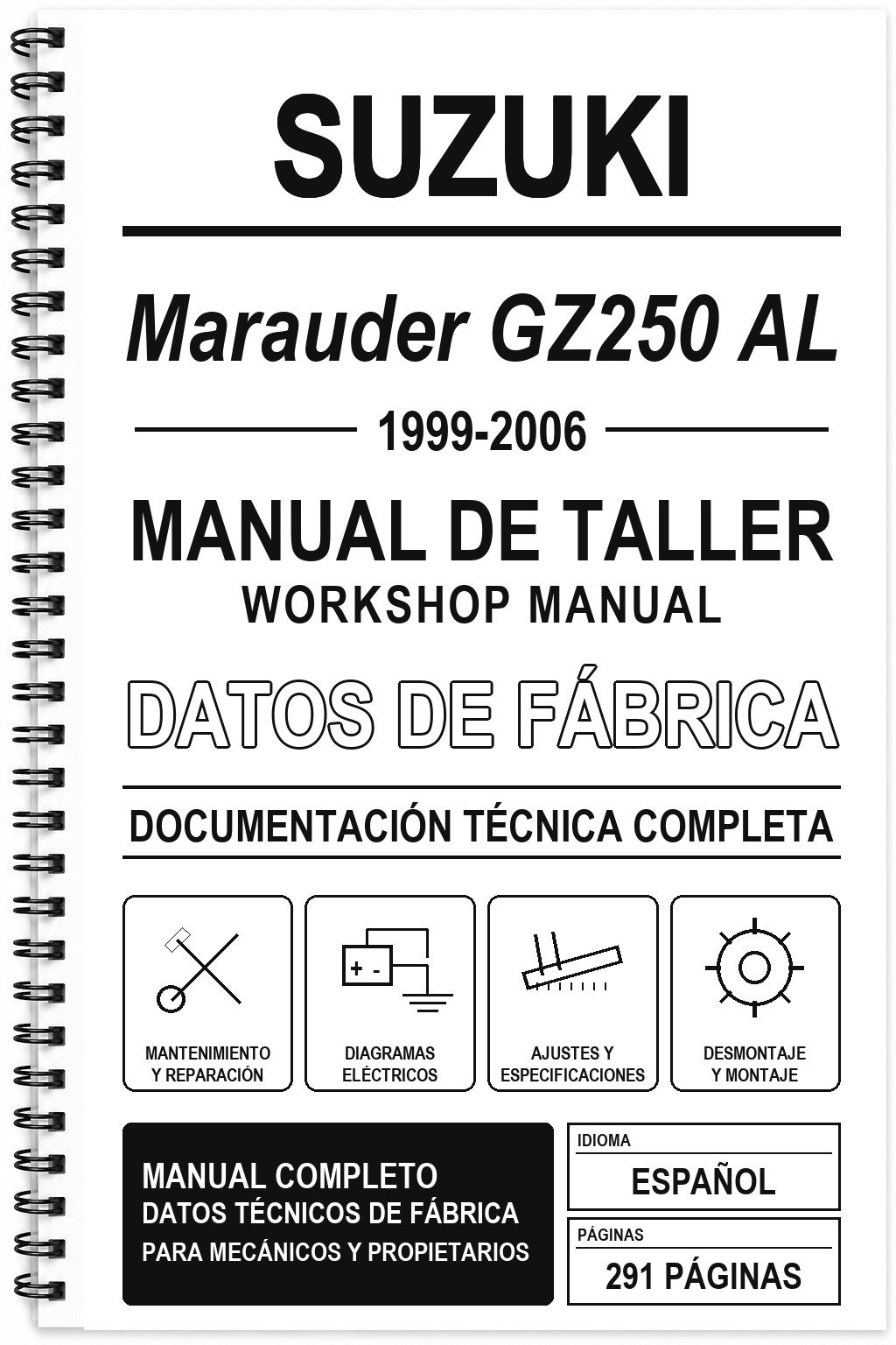 Manual de Taller Suzuki Marauder GZ250 AL (1999-2006)