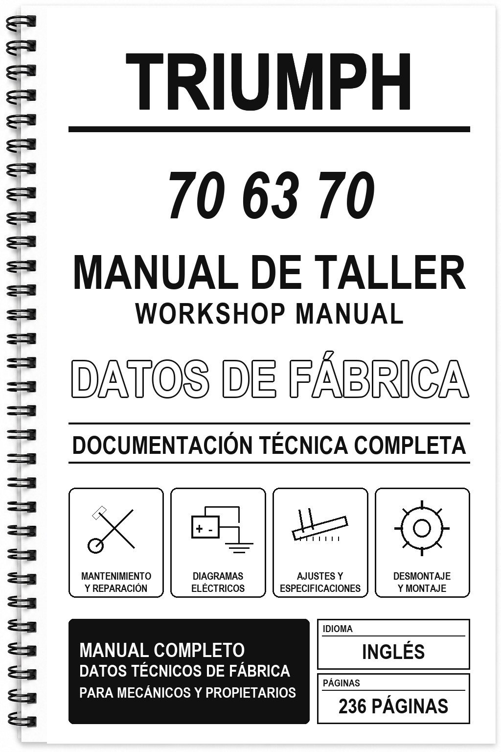 Manual de Taller Triumph 70 63 70 (Inglés)