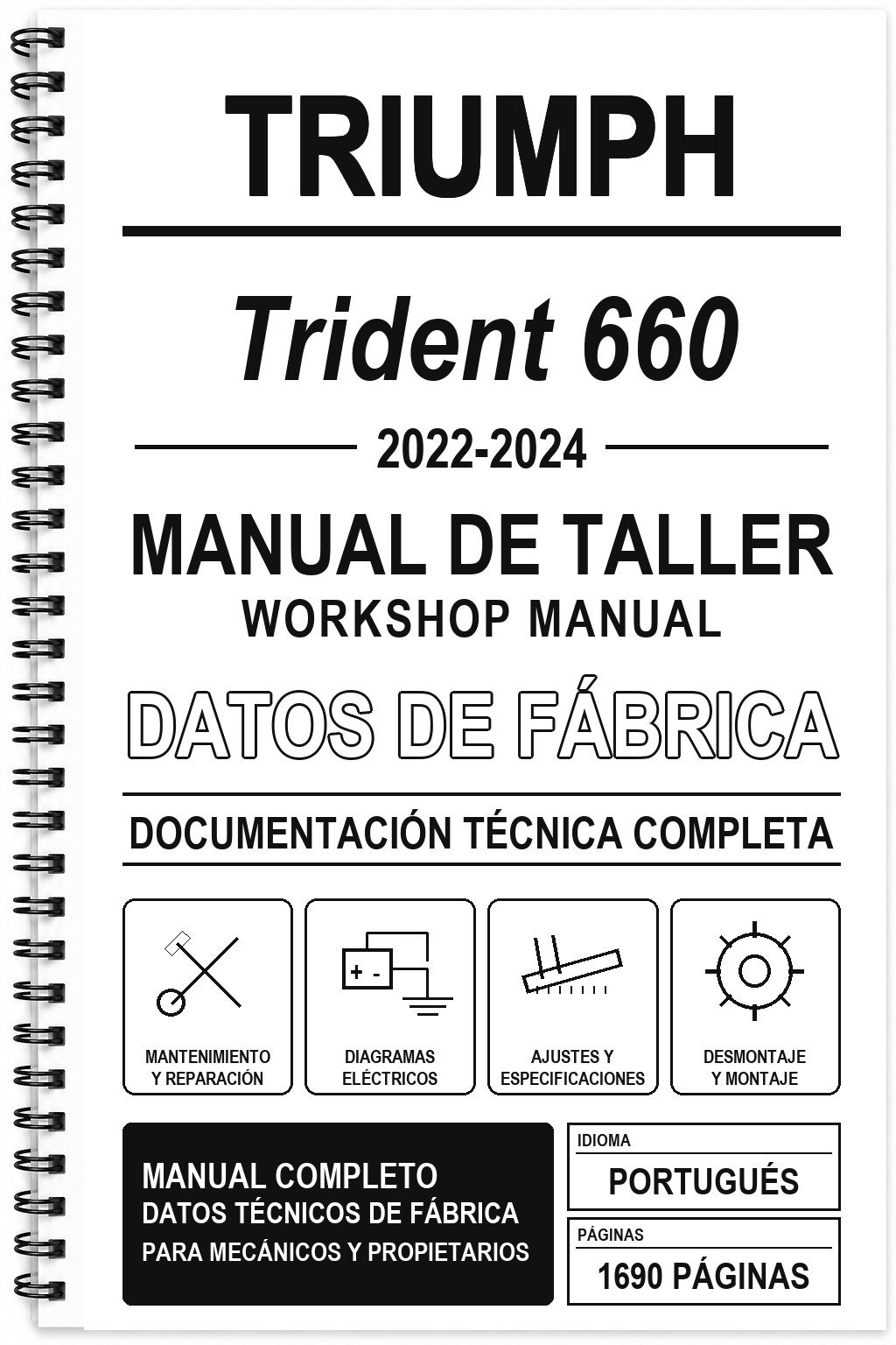 Manual de Taller Triumph Trident 660 (2022-2024) (Portugués)