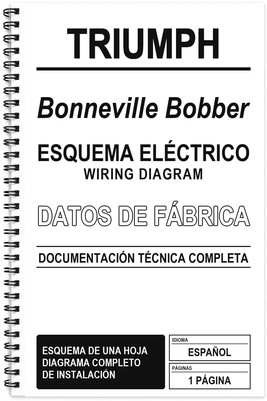 Esquema Eléctrico Triumph Bonneville Bobber