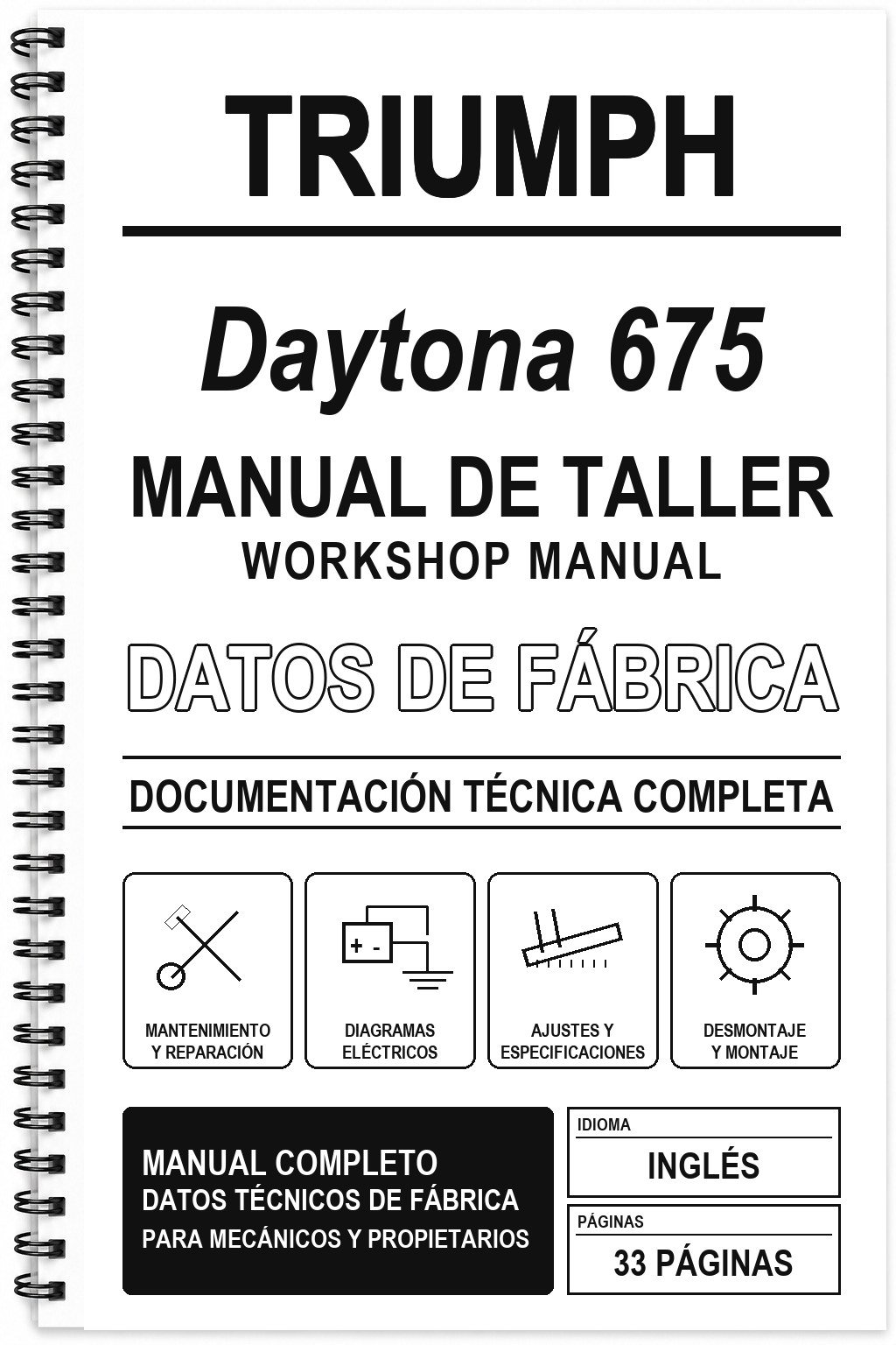 Manual de Taller Triumph Daytona 675 (Inglés)
