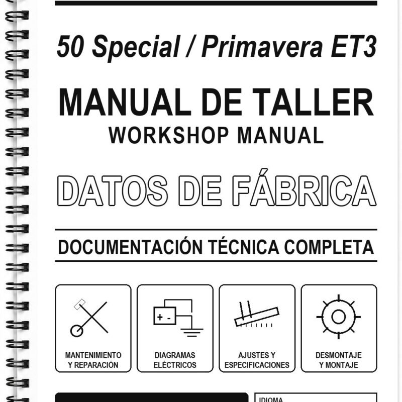 Manual de Taller Vespa 50 Special / Primavera ET3