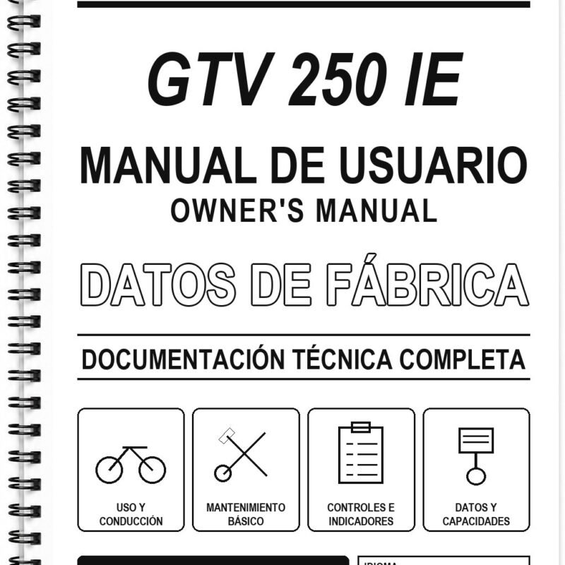 Manual de Usuario Vespa GTV 250 IE (Inglés)