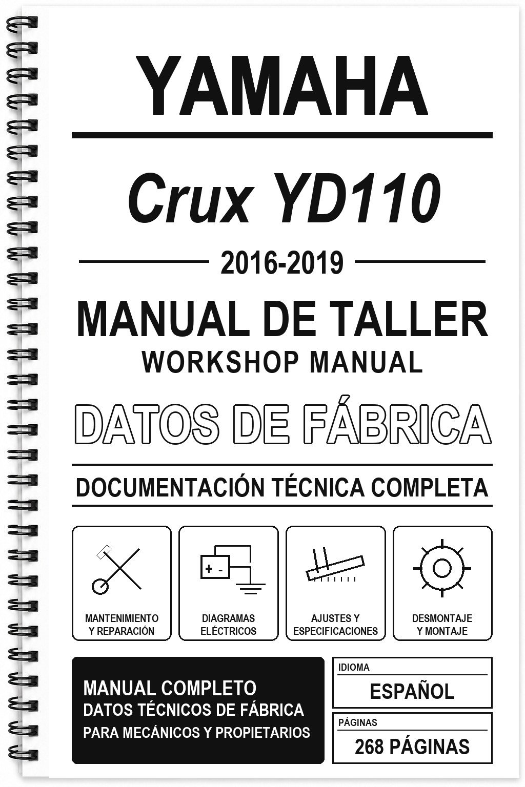 Manual de Taller Yamaha Crux YD110 (2016-2019)