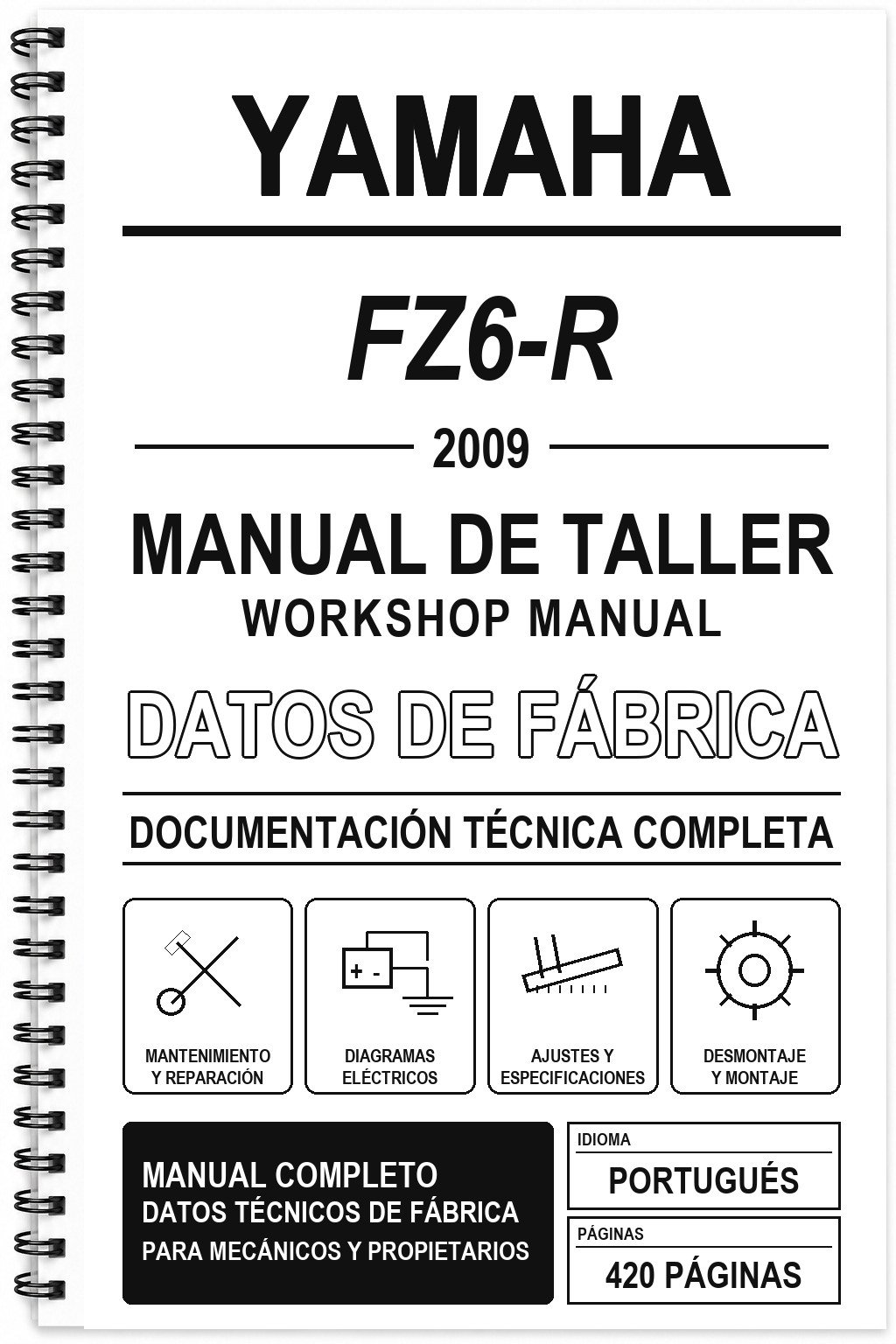 Manual de Taller Yamaha FZ6-R (2009) (Portugués)