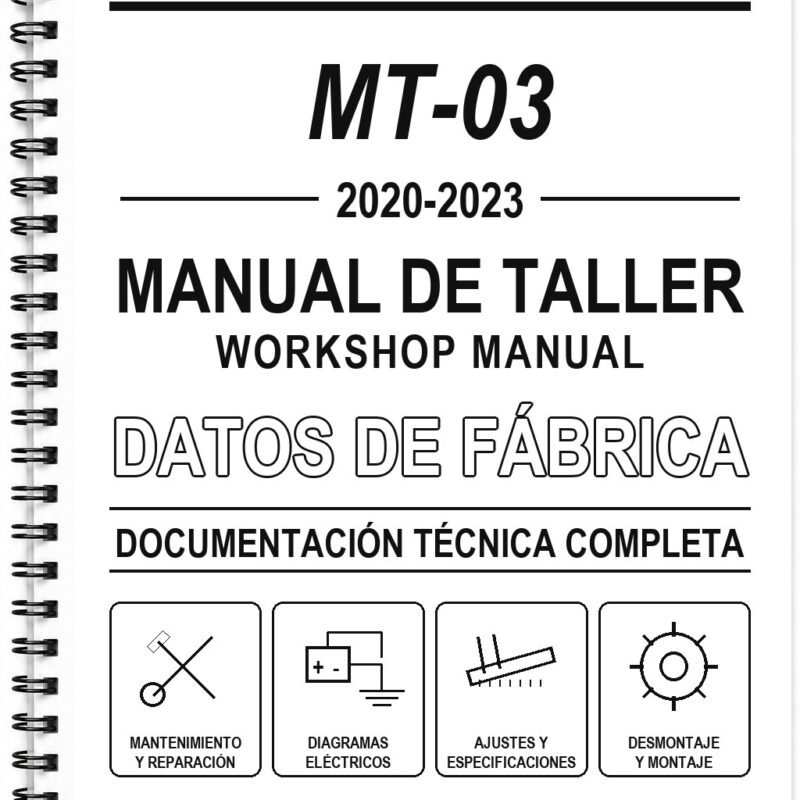 Manual de Taller Yamaha MT-03 (2020-2023) (Inglés)