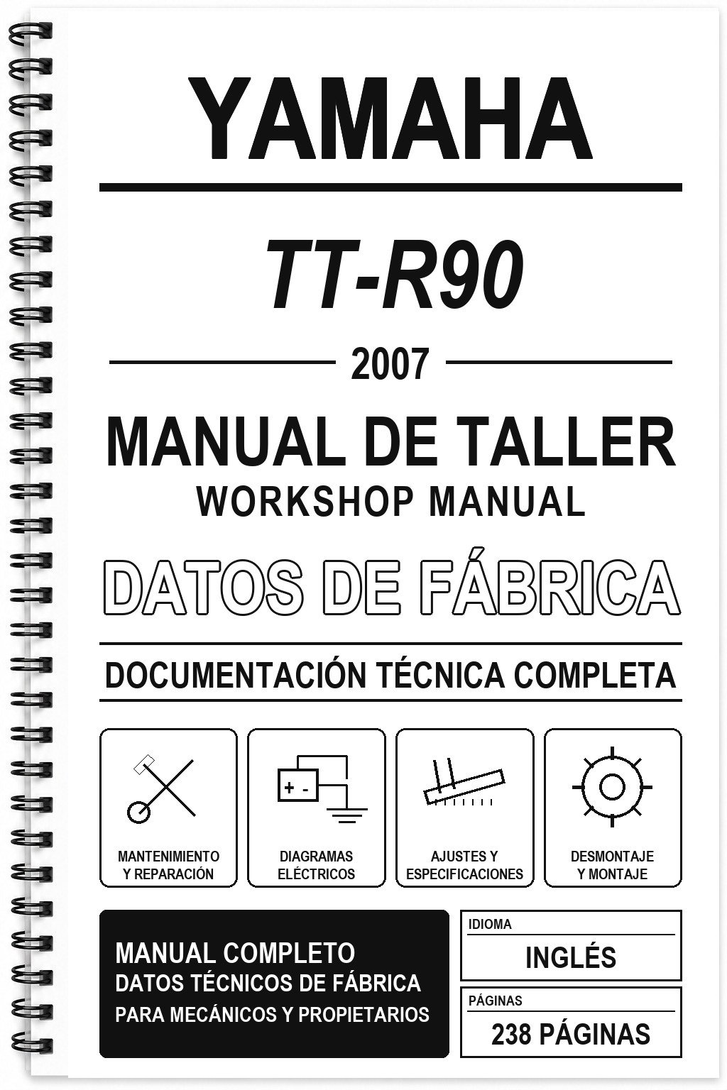 Manual de Taller Yamaha TT-R90 (2007) (Inglés)