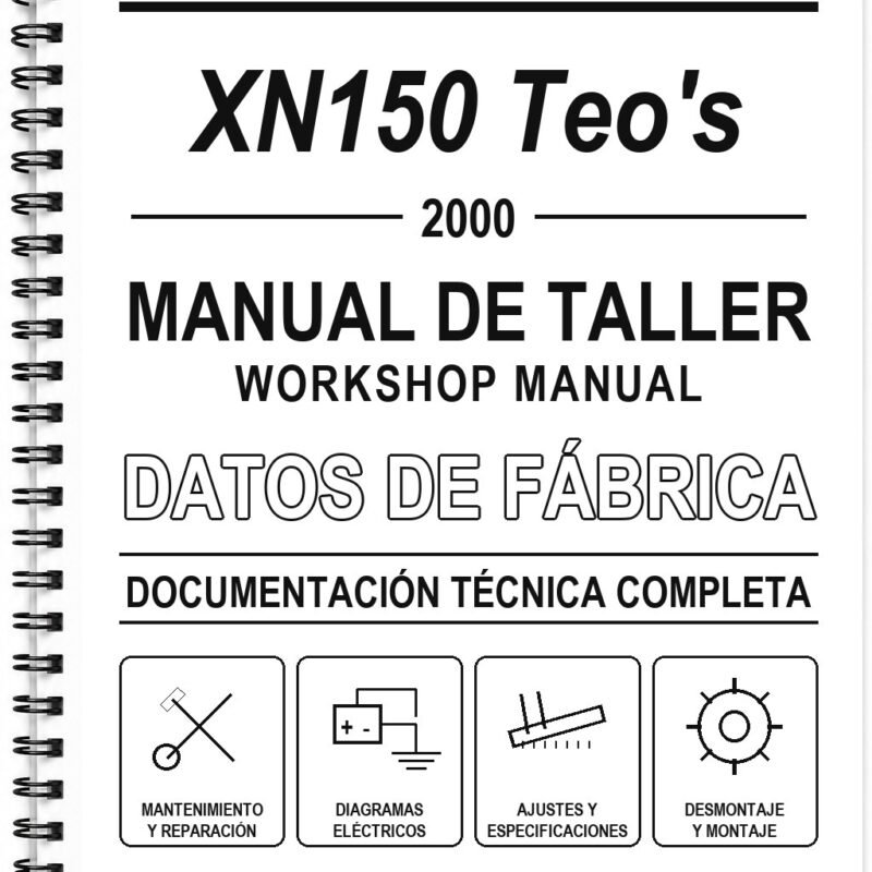 Manual de Taller Yamaha XN150 Teo’s (2000) (Inglés)