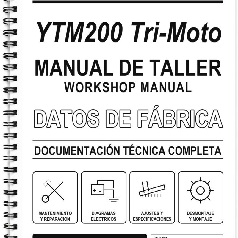 Manual de Taller Yamaha YTM200 Tri-Moto (Inglés)