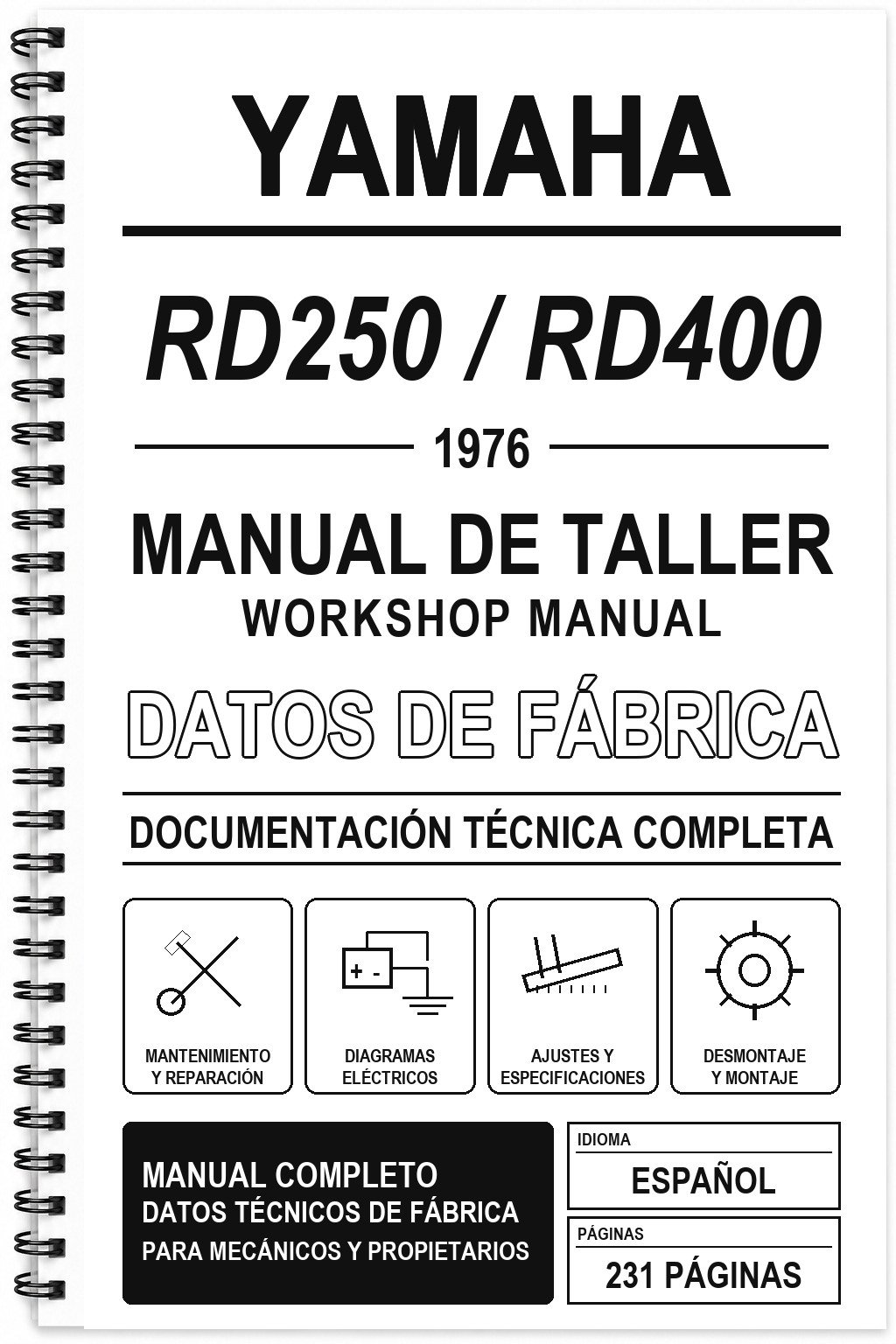 Manual de Taller Yamaha RD250 / RD400 (1976)