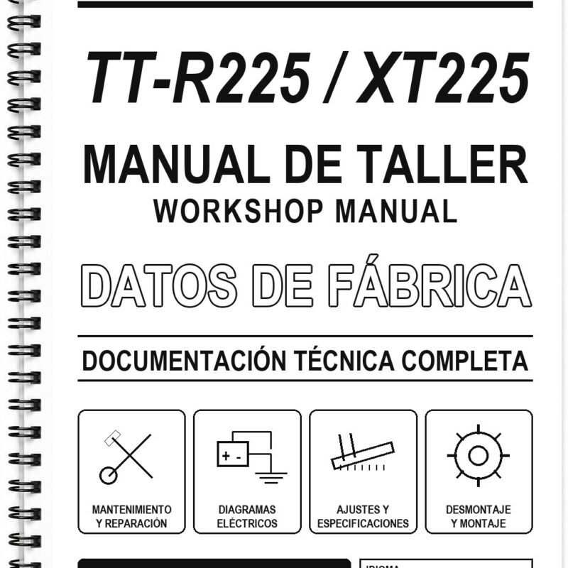 Manual de Taller Yamaha TT-R225 / XT225 (Inglés)