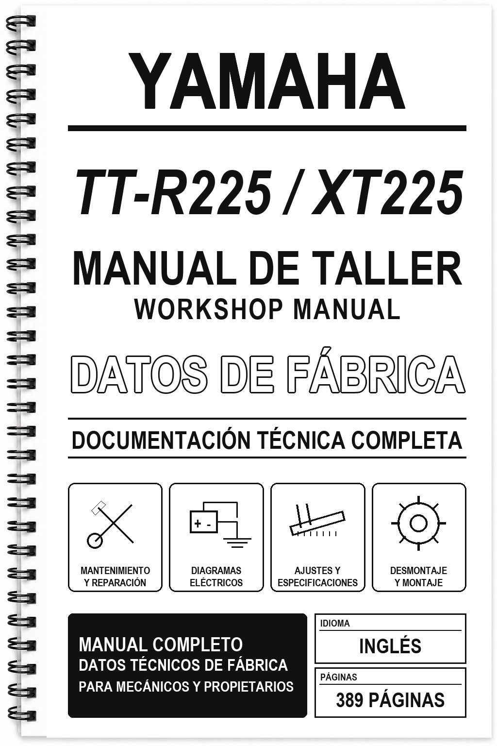 Manual de Taller Yamaha TT-R225 / XT225 (Inglés)