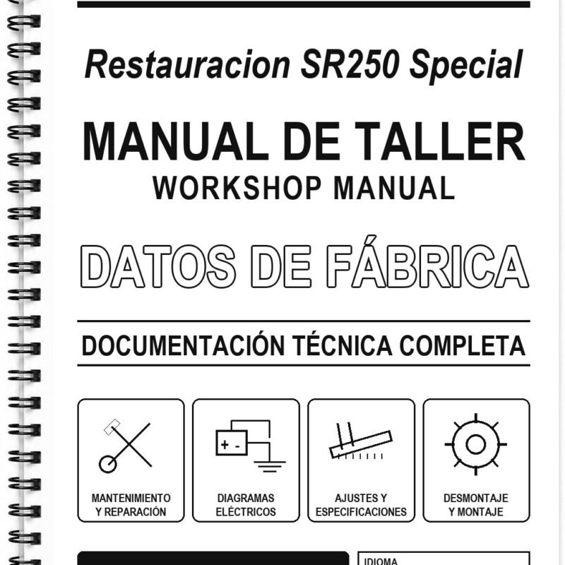 Manual de Taller Yamaha Restauracion SR250 Special (Inglés)