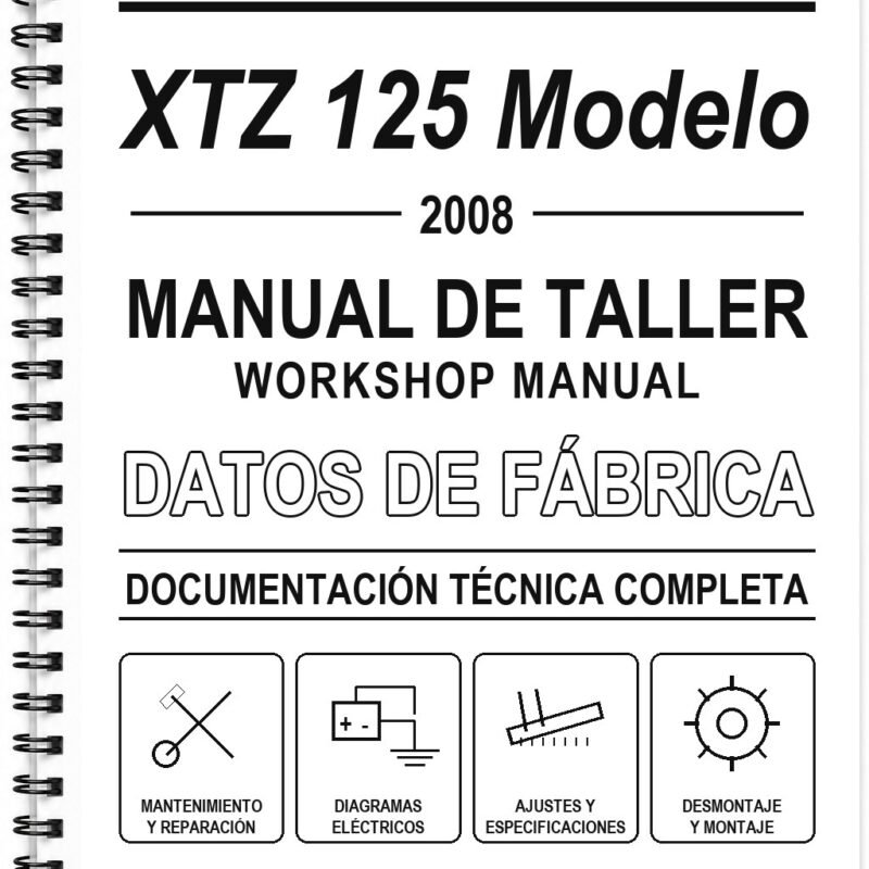 Manual de Taller Yamaha XTZ 125 Modelo (2008) (Portugués)