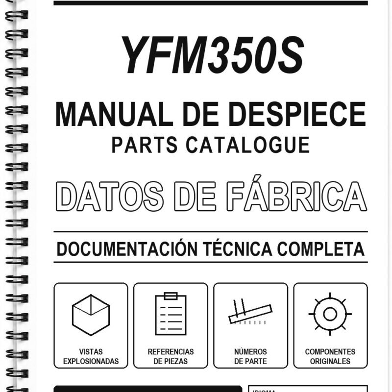 Manual de Despiece Yamaha YFM350S (Inglés)