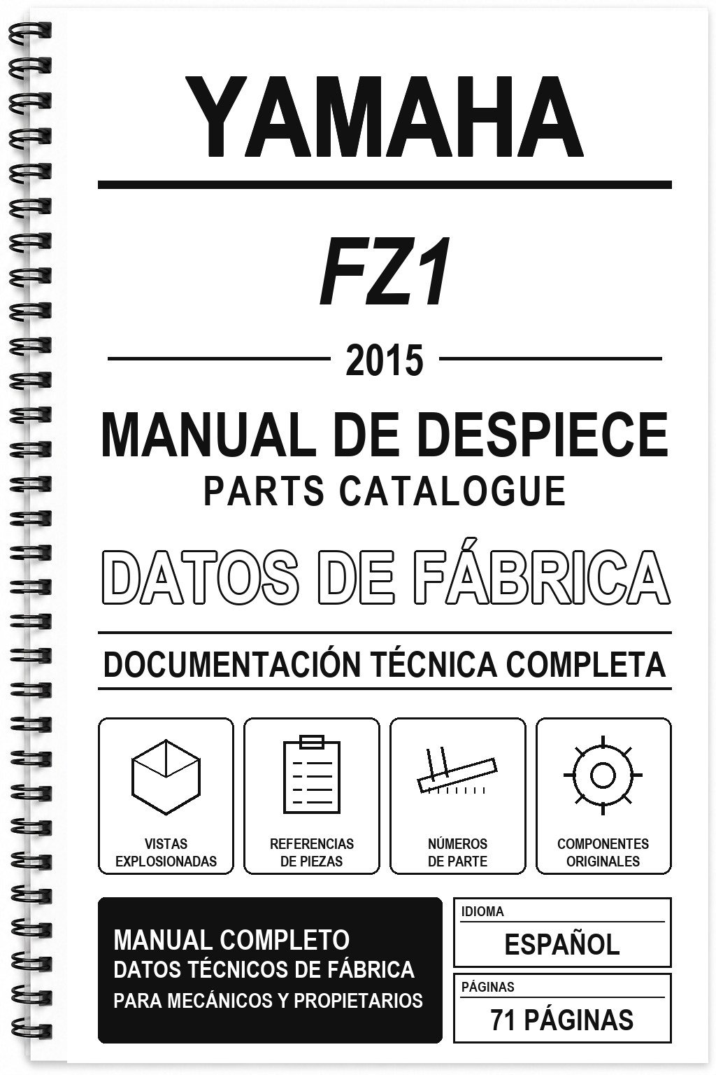 Manual de Despiece Yamaha FZ1 (2015)