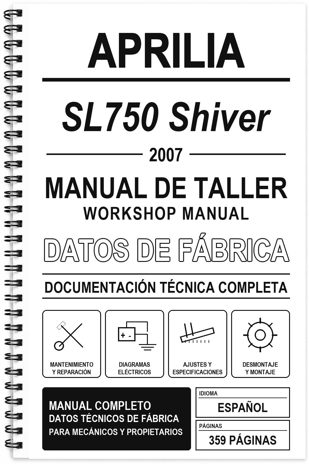 Manual de Taller Aprilia SL750 Shiver (2007)