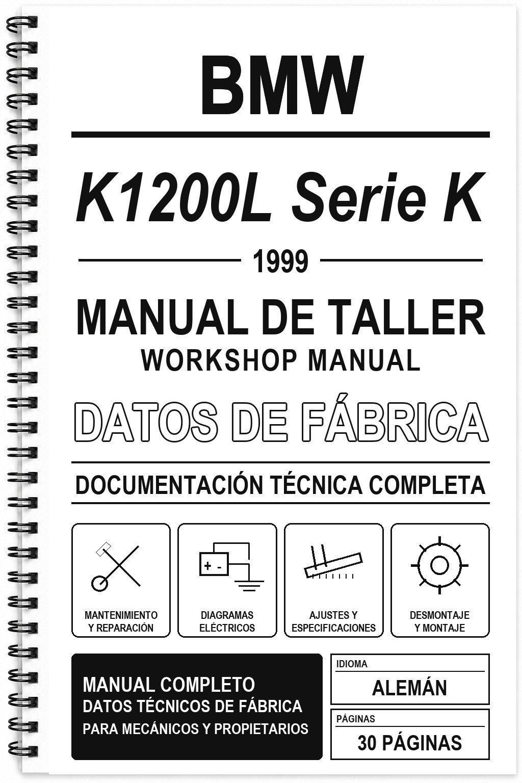 Manual de Taller BMW K1200L Serie K (1999) (Alemán)
