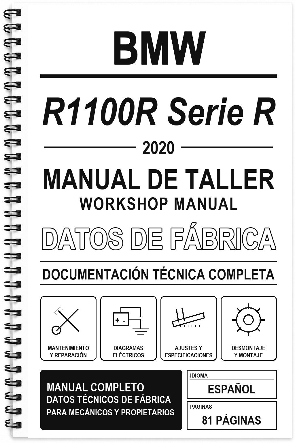 Manual de Taller BMW R1100R Serie R (2020)