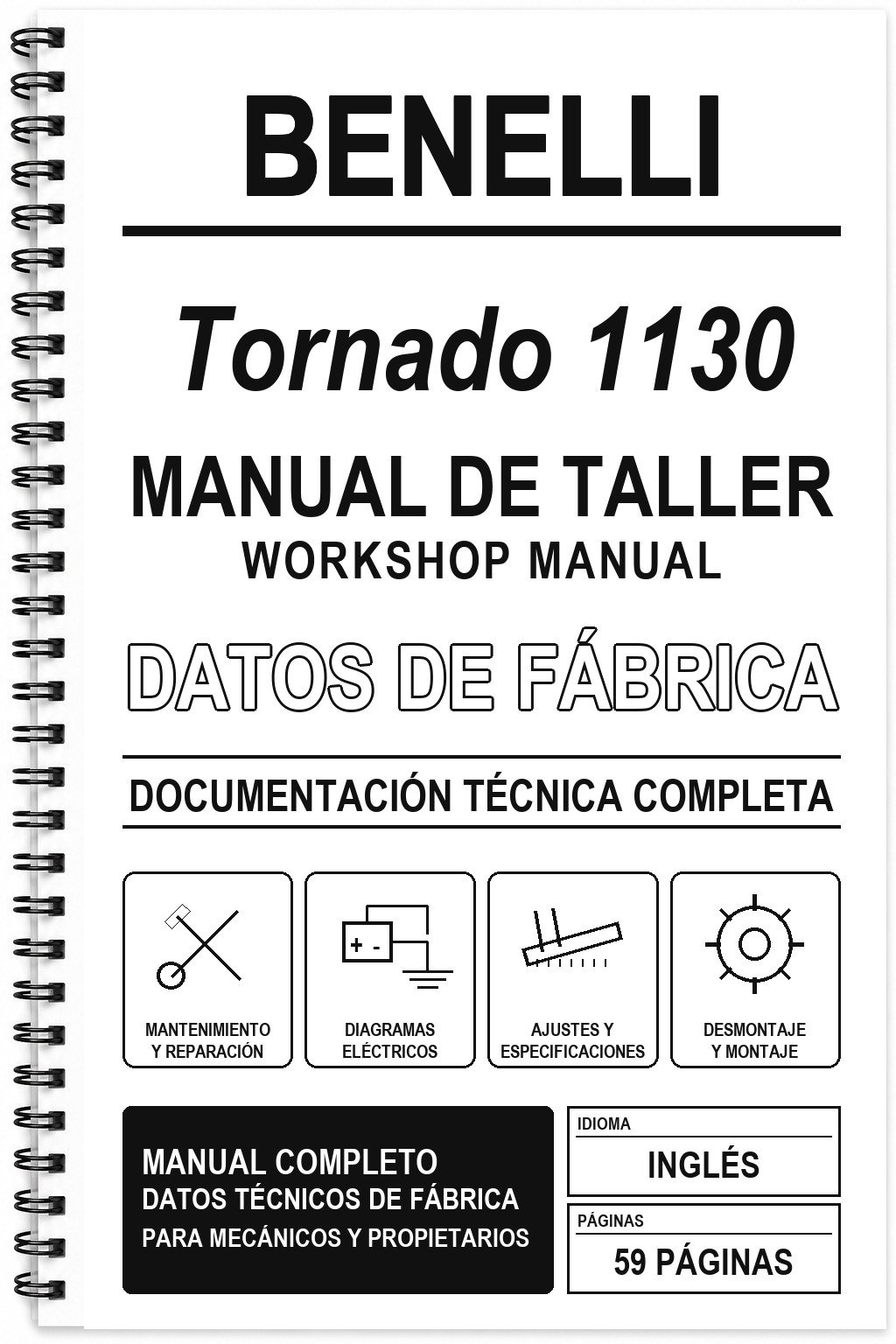 Manual de Taller Benelli Tornado 1130 (Inglés)
