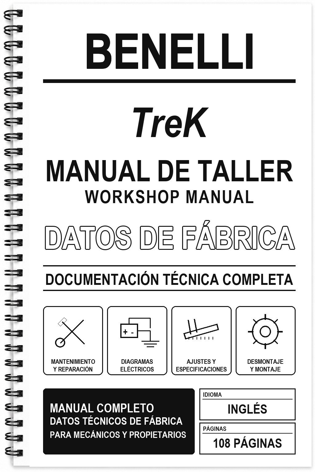 Manual de Taller Benelli TreK (Inglés)